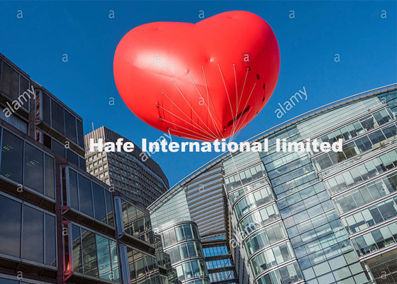 Hélium de PVC annonçant les ballons en forme de coeur pour le marquage à chaud ou la décoration de défilé