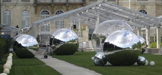 ballon gonflable de miroir de diamètre de 2.5m/boule réfléchissante argentée décoration d'événements