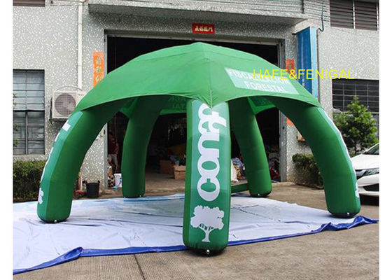Long 6m Height 3m Green Spider Inflatable Dome Tent Advertising With Logo