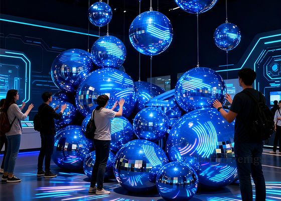 PVC Double-Layer Inflatable Mirror Balls For Space Atmosphere Decoration Can Be Hung
