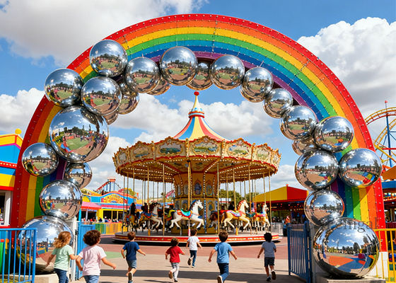 Double-Layer PVC Inflatable Mirror Balloon Marketing Decoration For Festival Activities