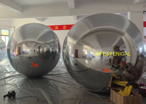 2m, 2.5m, 3m Silver PVC Mirror Balloons Hanging From Ceiling Use
