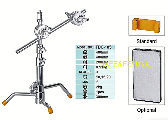 TDC-105 Aluminum Alloy Mini Desktop Live Streaming Stand, 280-480mm Height Adjustable