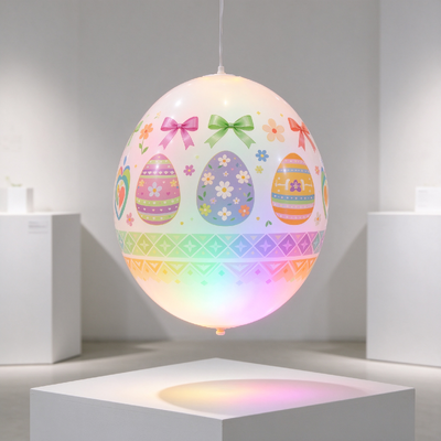 Custom 0.25mm PVC Inflatable Light Balloon with Touch-Activated Color-Changing LED and Full-Color Printing
