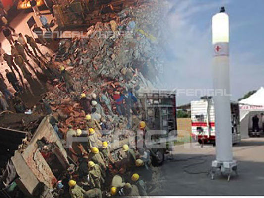 5M Inflatable Light Tower For Construction Night Illumination