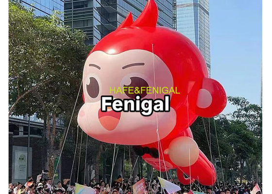 Personnalisé 5m / 16ft PVC Hélium Balons de parade dessin animé Design de personnage de singe