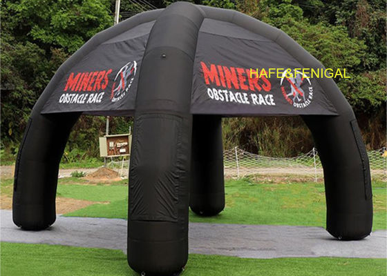 4m Black Spider Inflatable Dome Tent For Sporting Events Can Customize Brand Sponsor Logo