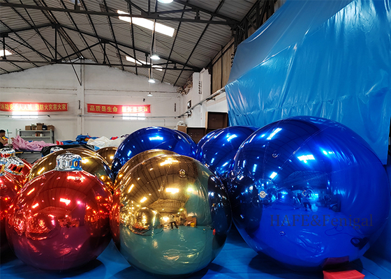 Ballon Miroir Gonflable Ambiance Noël PVC Diamètre 2 Mètres Couleur Personnalisable