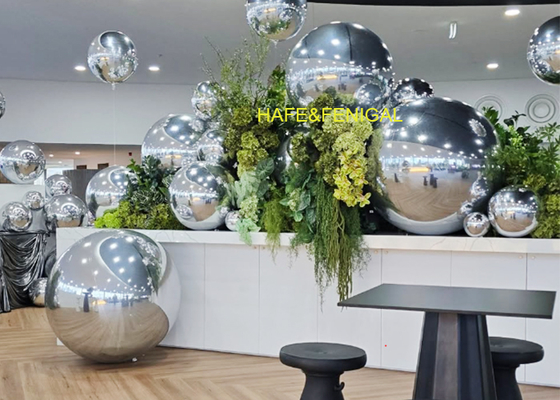 1ft 2ft 3ft PVC Silver Mirror Balloons For Indoor Or Outdoor Art Installations