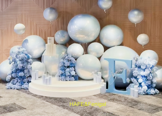Ballons blancs et brillants en PVC durables, adaptés aux décorations de mariage ou d'anniversaire