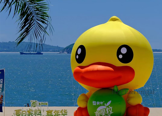 Canard gonflable personnalisé de dessin animé jaune, adapté à la décoration de centre commercial, à la promotion marketing de la marque