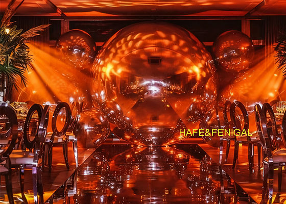 Silver PVC Inflatable Mirrored Balloons For Event Planners And Designers