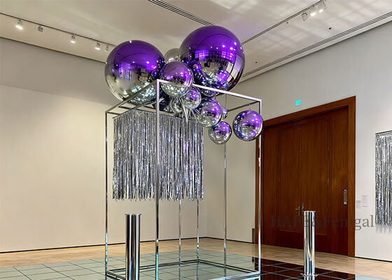 Inflatable PVC Mirror Ball Sparkly Decorative Element, Customizable In Size And Color