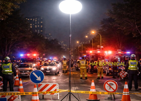 400W LED Balloon Light with 360° Glare-Free Illumination and Adjustable Tripod for Emergency Safety