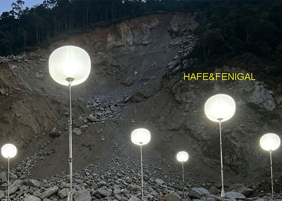Lumière à ballon LED de 200 W avec IP65 étanche et alimentée par batterie pour le travail mobile silencieux