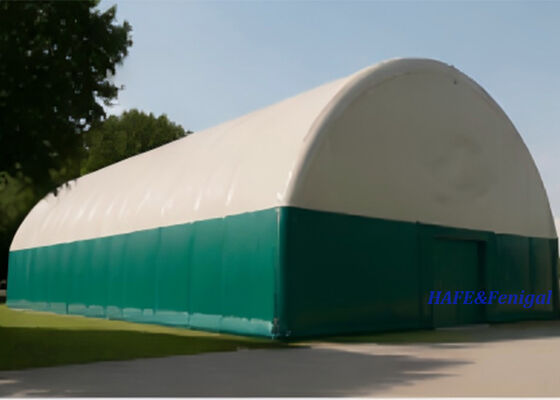 Tente d'air gonflable à déploiement rapide bâtiment à membrane à support d'air avec préfabrication modulaire et membrane architecturale