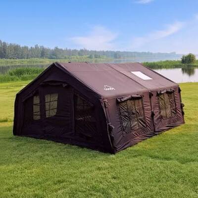 Tente Gonflable Durable Abri Portable Étanche Conçue pour le Camping en Plein Air, les Événements, les Urgences et Installation Facile par Gonflage
