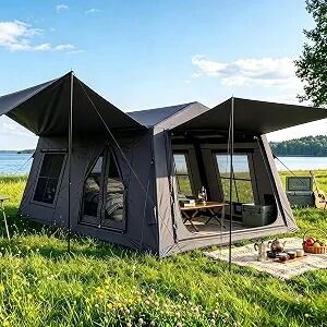 Tente pneumatique légère conçue pour une assemblage rapide, protégée contre les intempéries et polyvalente pour les activités et les événements en plein air