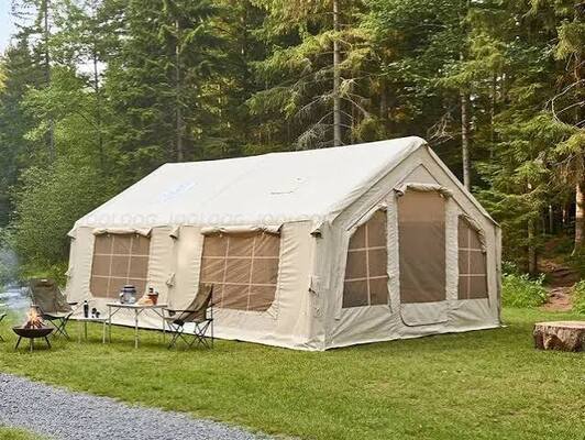 Weather Resistant and Durable Inflatable Air Tent with Modular Assembly for Outdoor Events