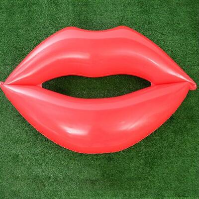 2m Inflatable Red Lips Replica with LED Strips and IP65 Waterproof for Event Branding